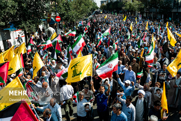 راهپیمایی ضدصهیونیستی در مشهد