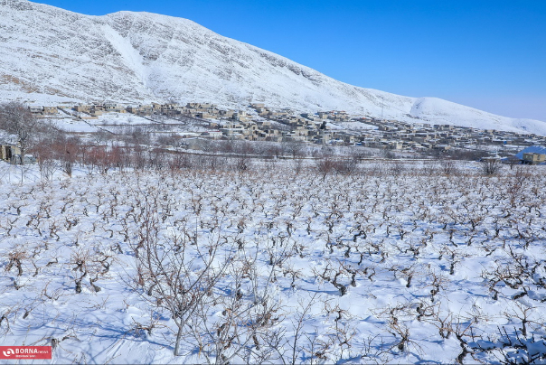 طبیعت برفی روستای تاریخی هزاوه