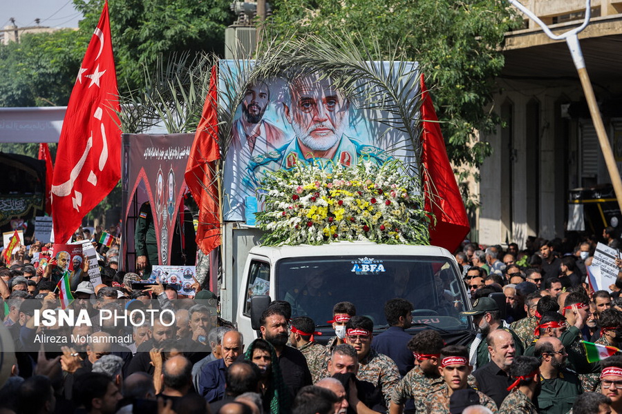 تشییع پیکر شهید سردار «غلامعلی رشید» در دزفول