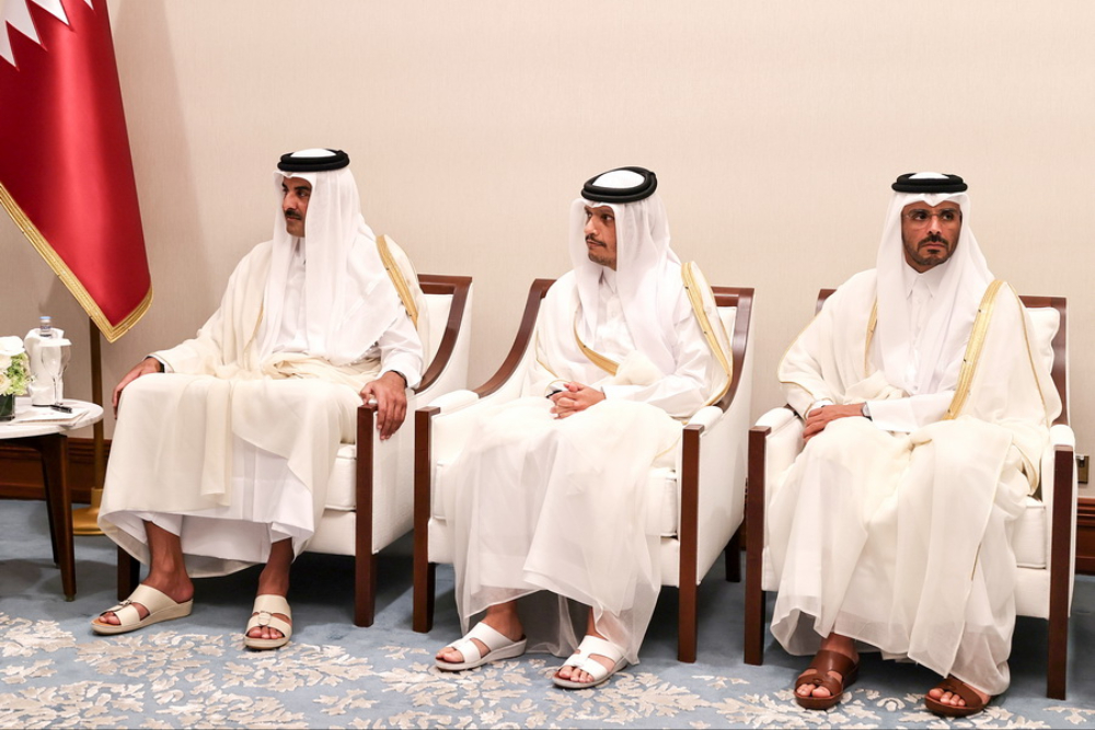 دیدار امیر قطر با رئیس جمهور
