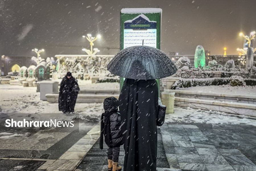 بارش شدید برف در مشهد