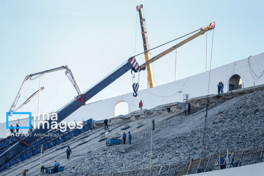 روند بازسازی ورزشگاه آزادی