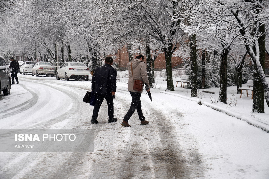 بارش برف زمستانی در اردبیل